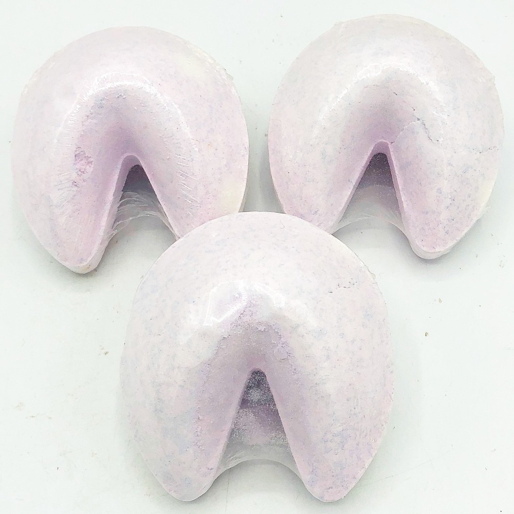 Set of 3 Lavender Fortune Cookie Bath Fizzie Words of Wisdom